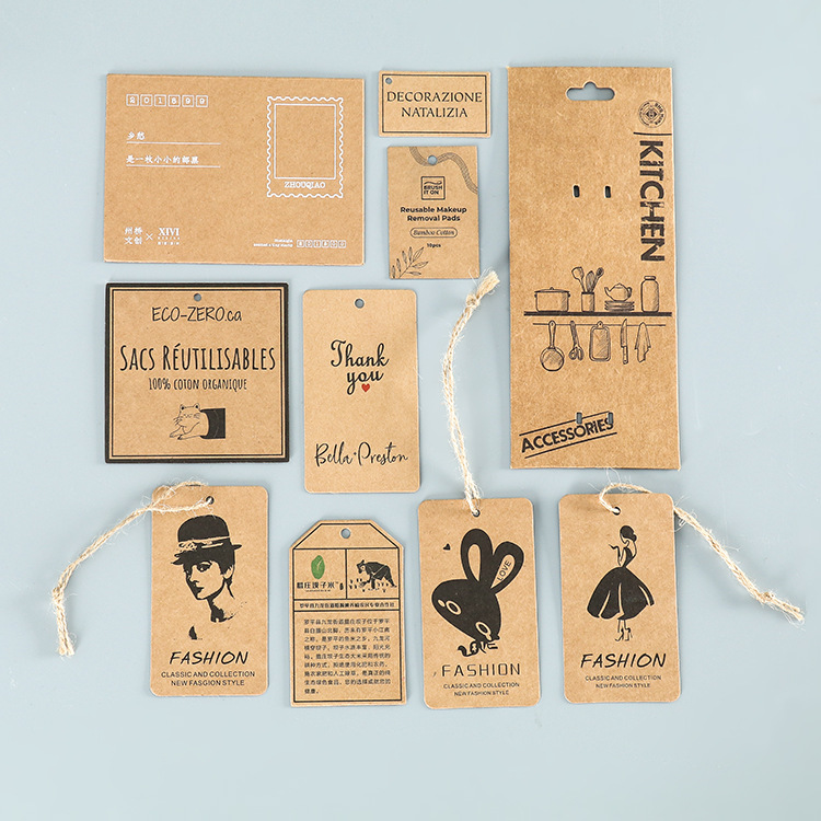 Прилагодено виси ознака за крафт хартија