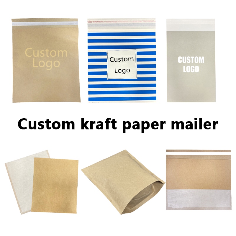 Прилагодено лого Kraft Paper Mailer торби