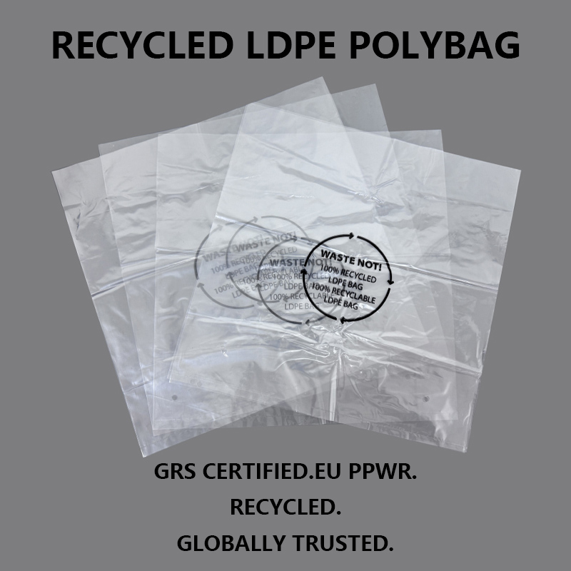 GRS сертифицирани рециклирани LDPE кеси за пакување